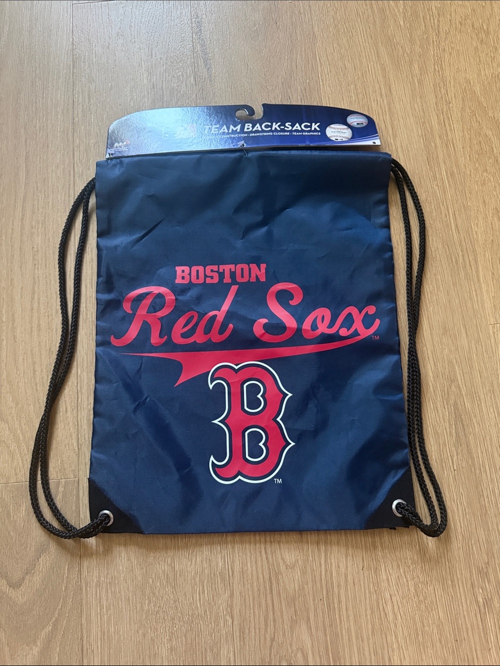 Red Sox Navy and Red Drawstring Backpack NEW!